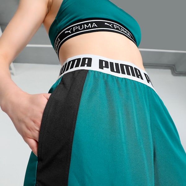 TRAIN ALL DAY KNIT Women's 3" Shorts, Cold Green-PUMA Black, extralarge-IND